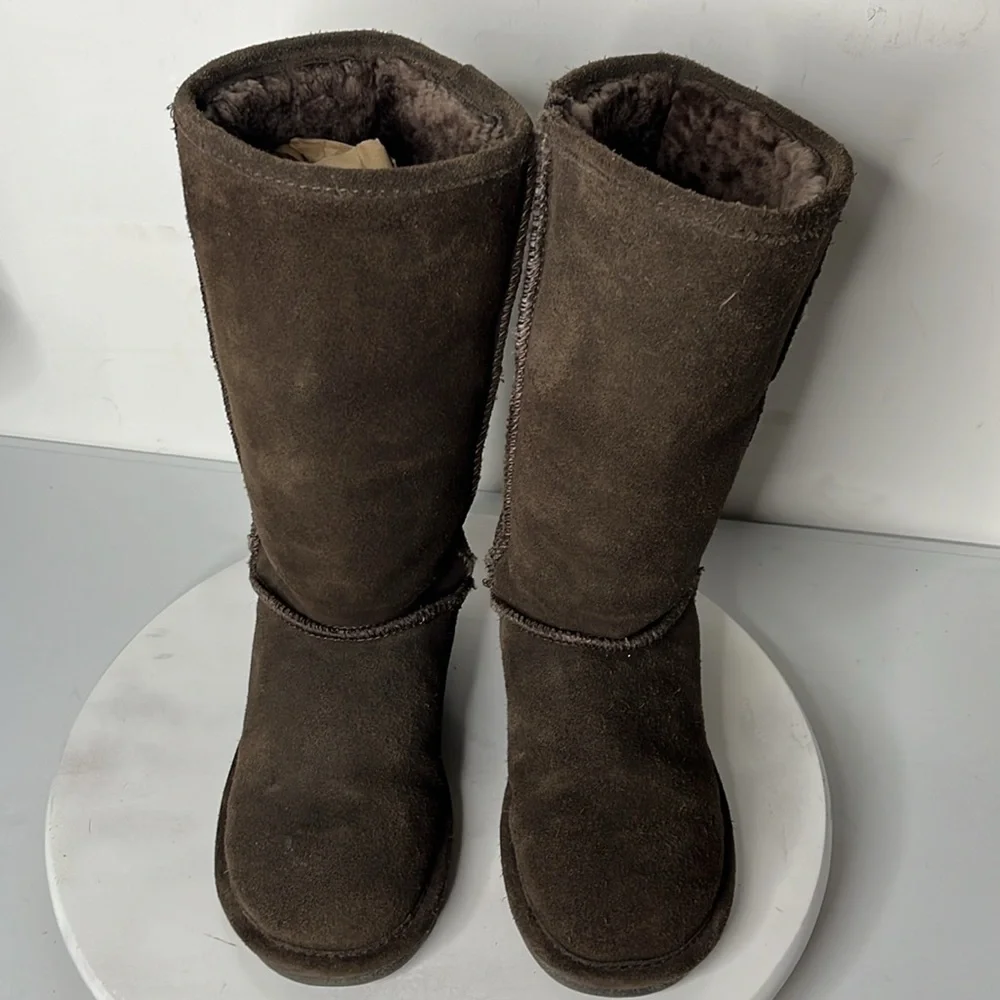 Bjorndal leather & sheepskin lined brown boots Sz 7